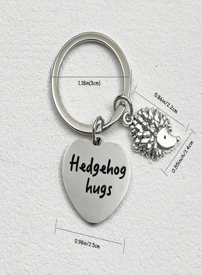 Dorla Cool Cute Hedgehog Hug Keychain Positive Relexed Warm Keyring Hedgehog Charm Hedgehogs Mom Lovers Teens Christmas Gift - Image 5